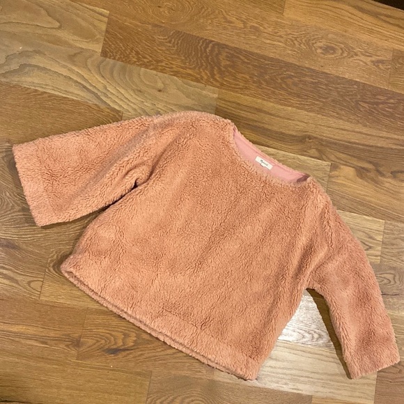 10/$25 Madewell// sherpa sweatshirt, size M - Picture 2 of 8